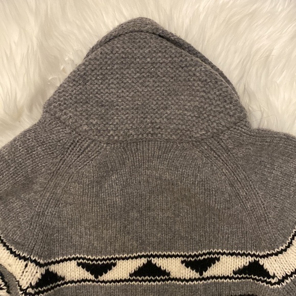 TNA 100% Lambswool Grey Knitted Zip Up Sweater - Picture 10 of 12